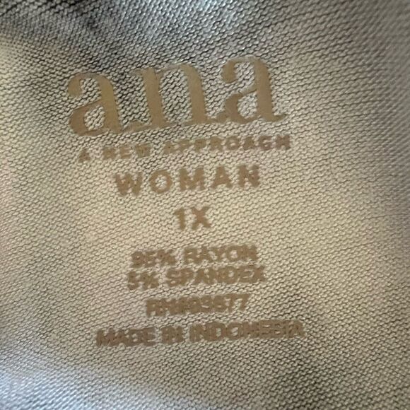 A.N.A. Women's Size 3X Maxi Skirt Black & White Tie Dye Side Slit Elastic Waist - Picture 3 of 5